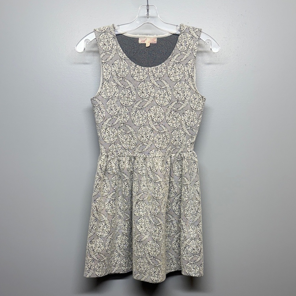 Angel Y2K Paisley Skater Indie Soft Grunge Boho Fit & Flare Dress